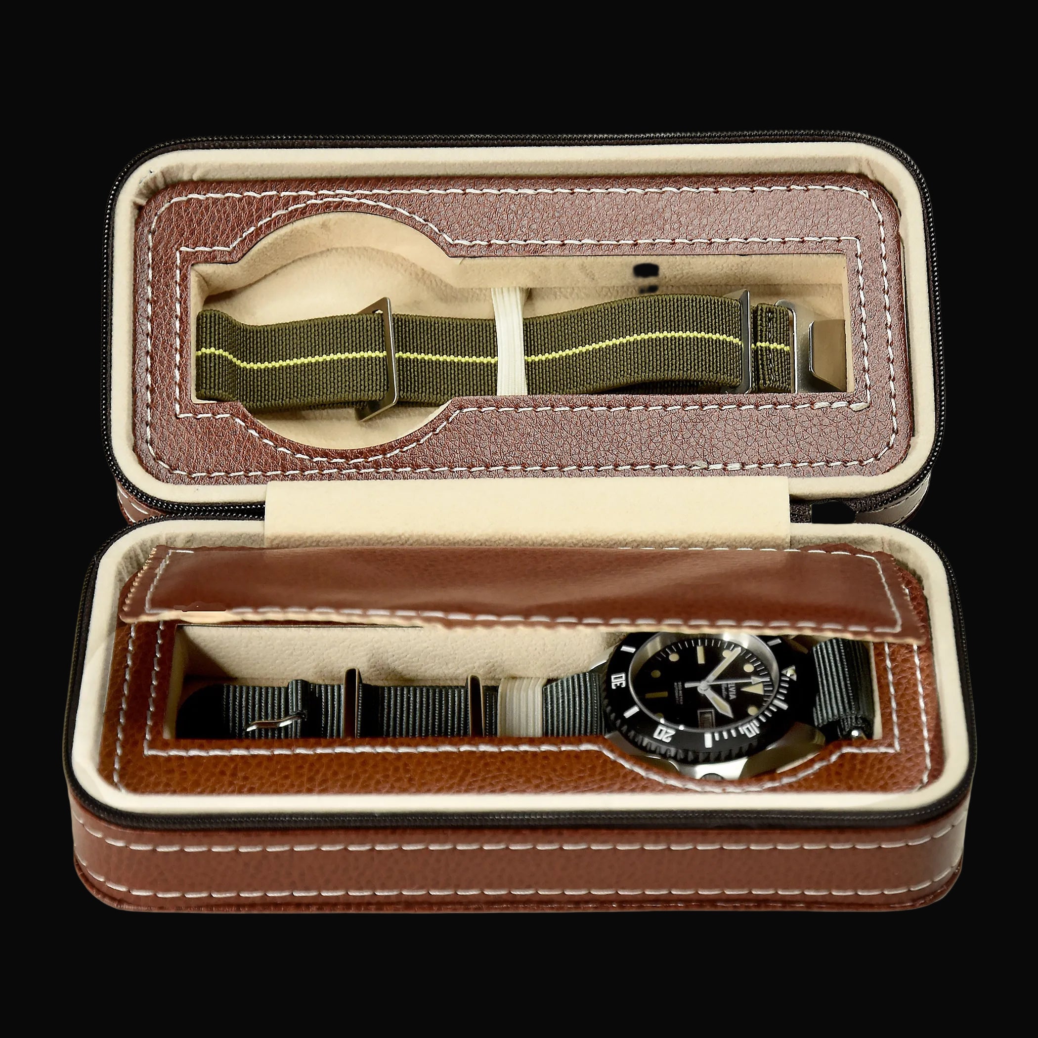 ELVIA Automatic Military Divers Watch with Sapphire Crystal and 24 Jewel Automatic Day Date Movement