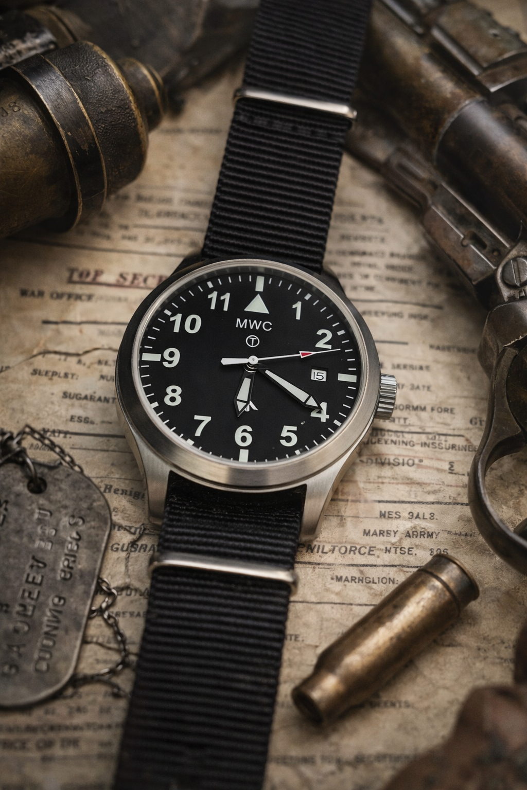 MWC MKIII (100m) 1950's / 60's Pattern Automatic Military Watch in Stainless Steel with Sapphire Crystal