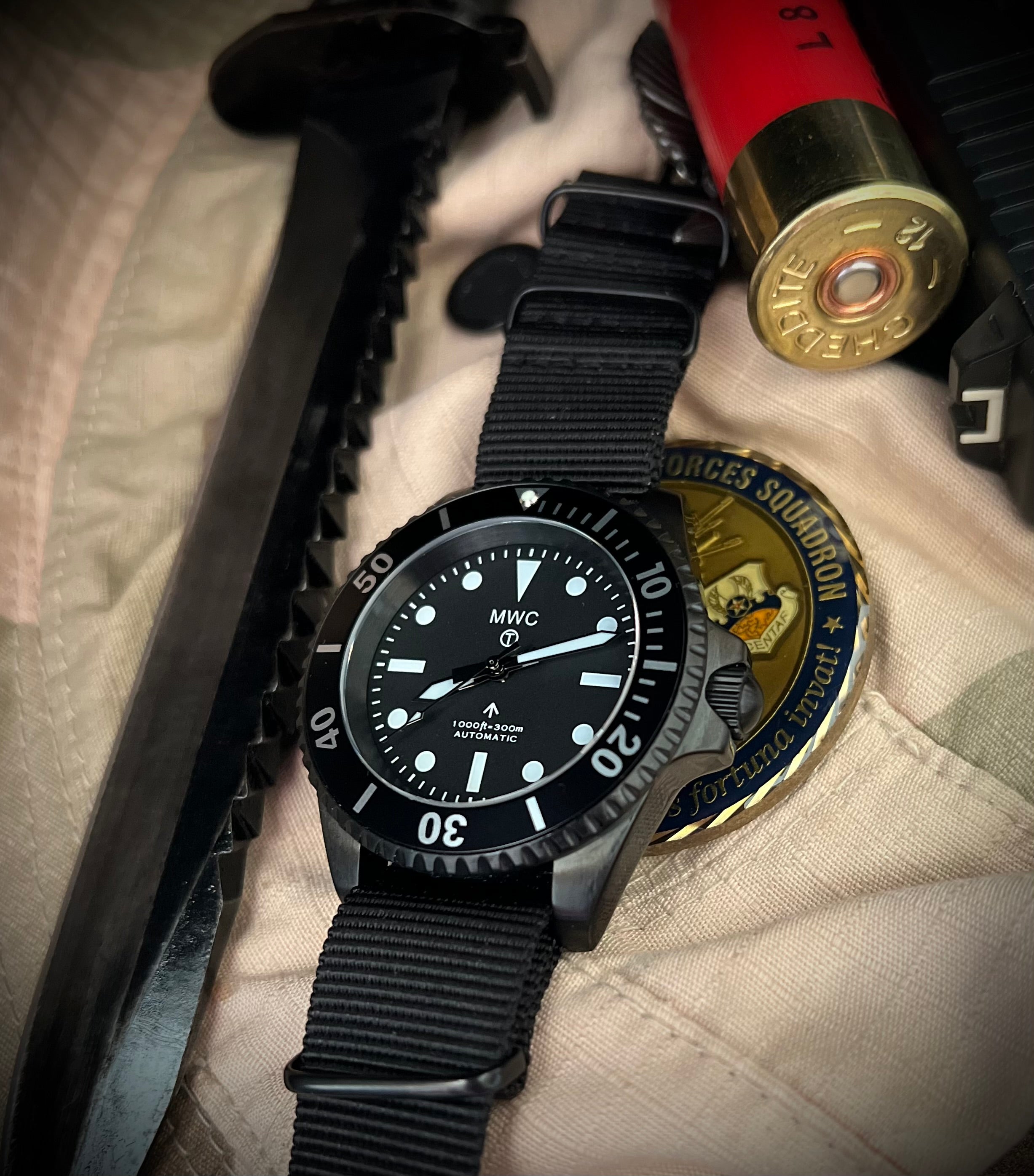MWC 24 Jewel 300m Automatic Military Divers Watch with Tritium GTLS Tubes for Enhanced Nighttime Performance
