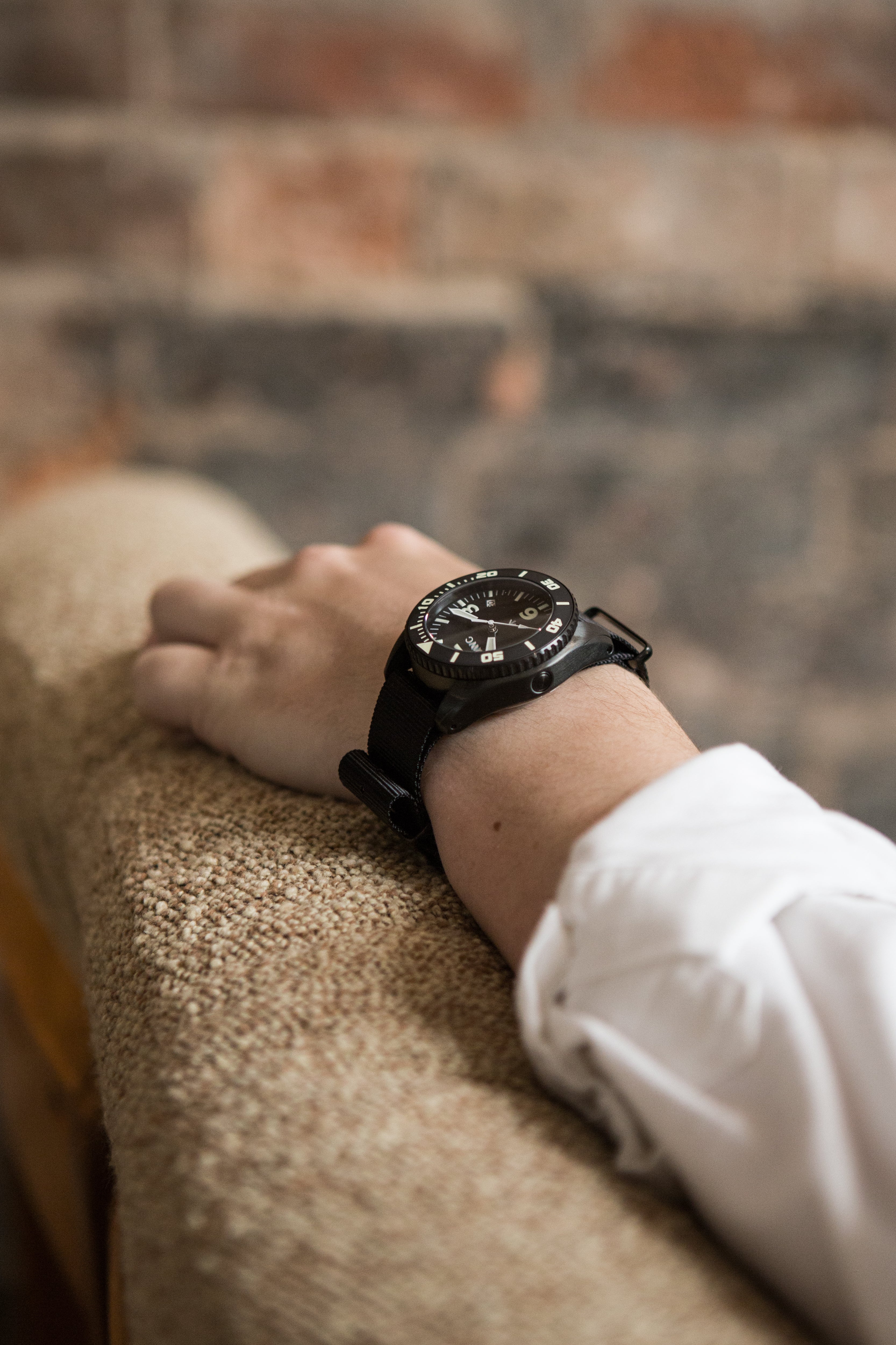 MWC "Depthmaster" 100atm / 3,280ft / 1000m Water Resistant Military Divers Watch in PVD Stainless Steel Case with Helium Valve (Automatic)