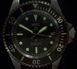 MWC 24 Jewel 1982 Pattern 300m Automatic Military Divers Watch with Sapphire Crystal on a Matching Stainless Steel Bracelet (Date Version)