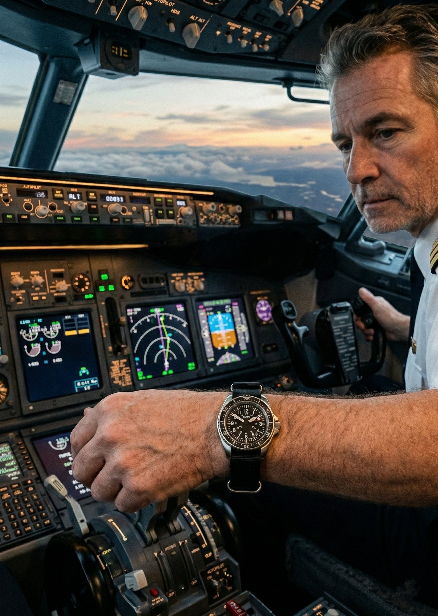 MWC Stainless Steel Automatic Military Divers Watch  - Tritium / GTLS Illumination, Sapphire Crystal and 60 Hour Power Reserve