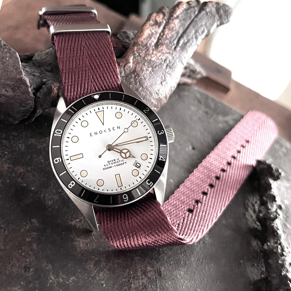 Enoksen Automatic Dive Watch - White Dial Edition ◇ 39mm