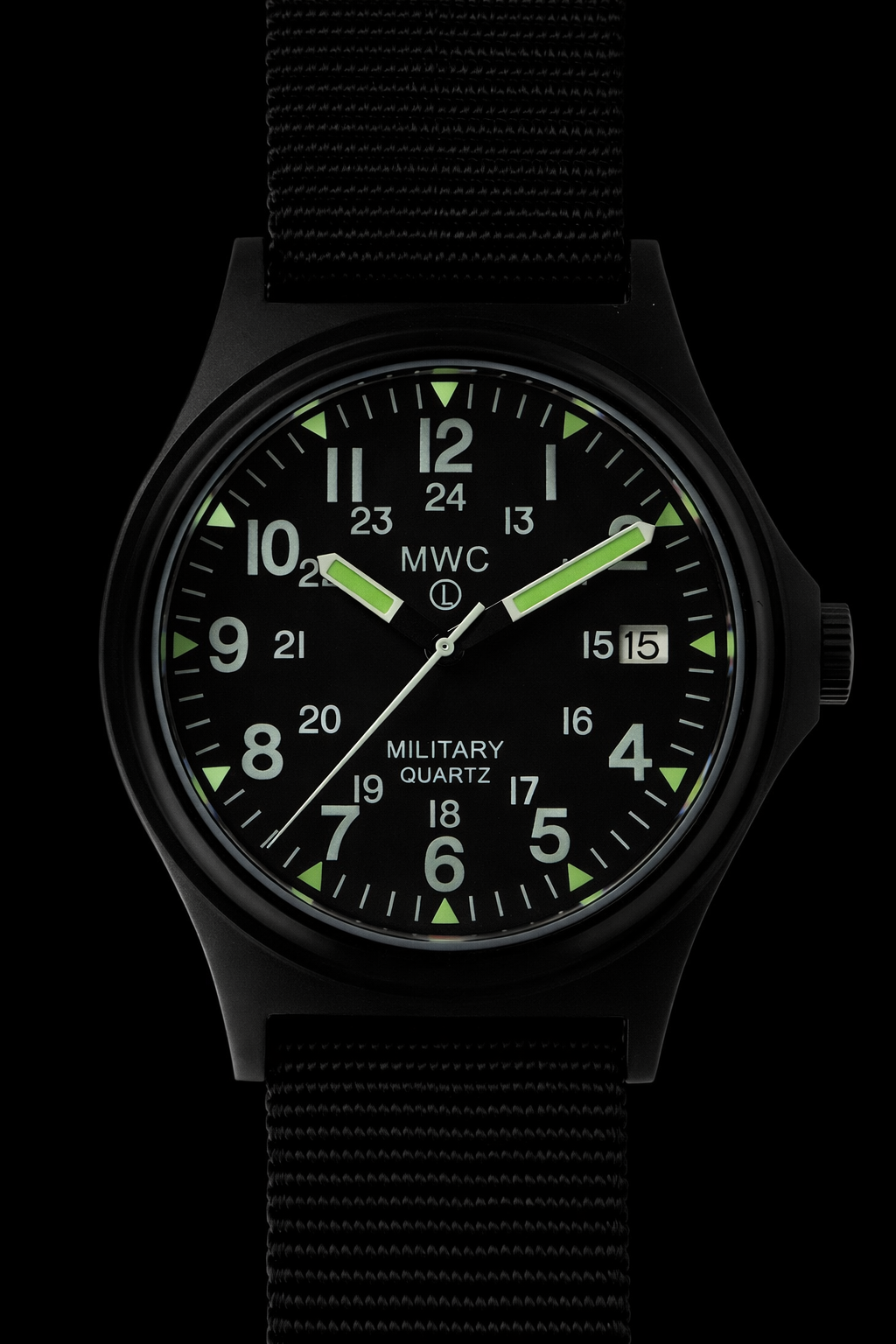 MWC G10 PVD 12/24 200m Water Resistant Military Watch, Fixed Strap Bars, Sapphire Crystal and 10 Year Battery Life