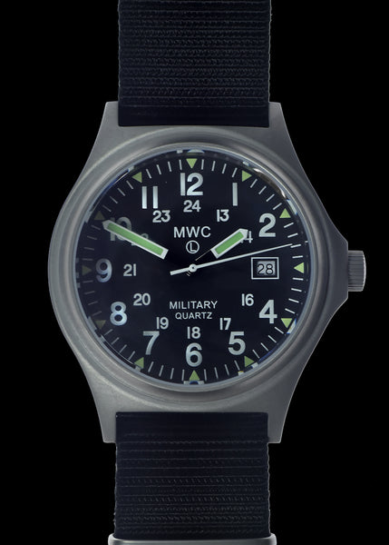 MWC G10 12/24 50m Water Resistant Military Watch with Battery Hatch, Fixed Strap Bars, Sapphire Crystal and 60 Month Battery Life