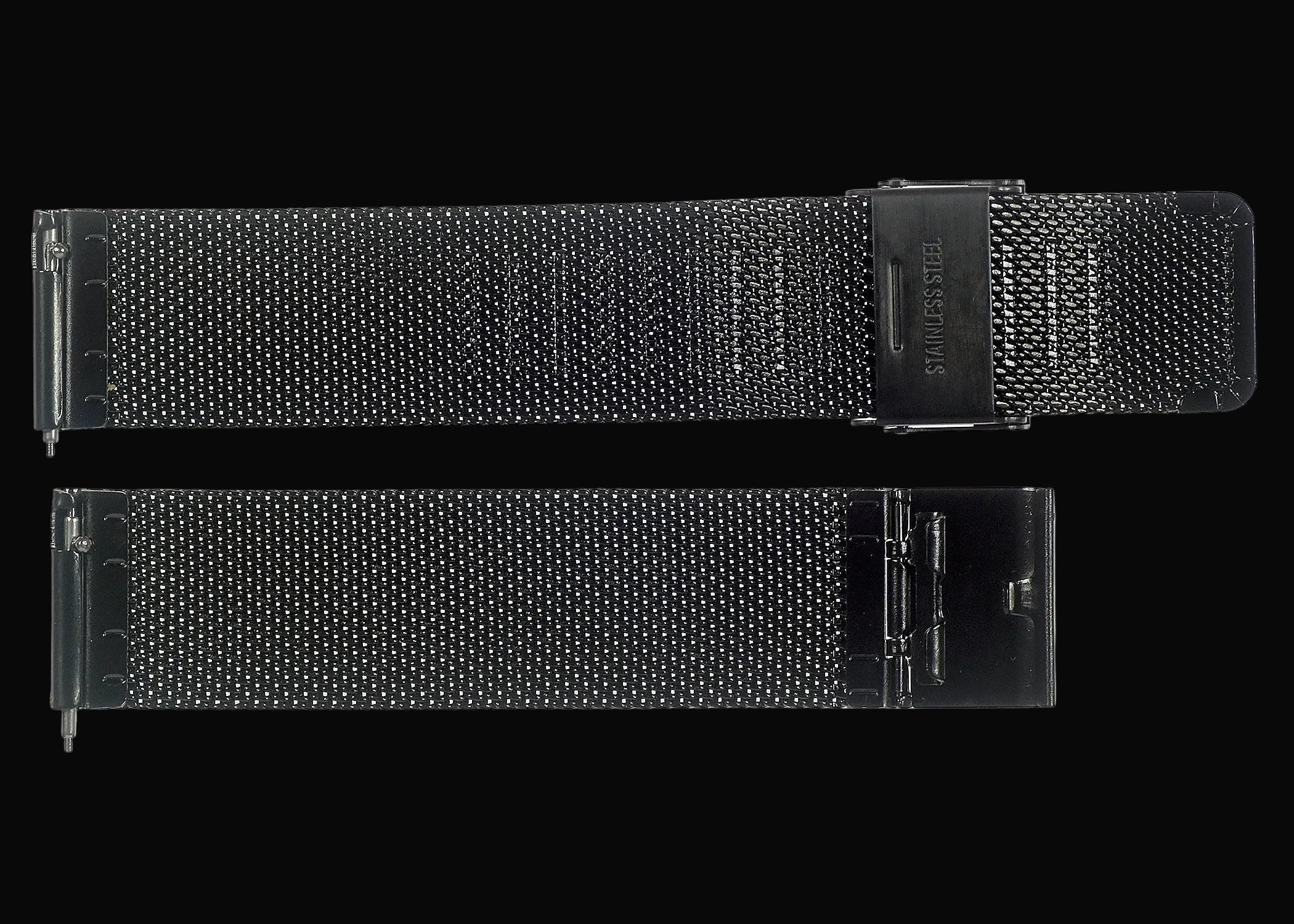 Classic 20mm Milanese Watch Bracelet in Black PVD Stainless Steel