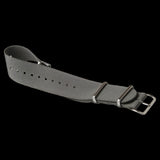 Single Pass 18mm Admiralty Grey NATO Military Watch Strap in Ballistic Nylon with Stainless Steel Fasteners