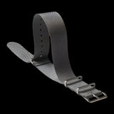 Single Pass 18mm Admiralty Grey NATO Military Watch Strap in Ballistic Nylon with Stainless Steel Fasteners