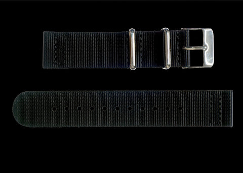 22mm Olive Green Silicone/Rubber NATO Military Watch Strap