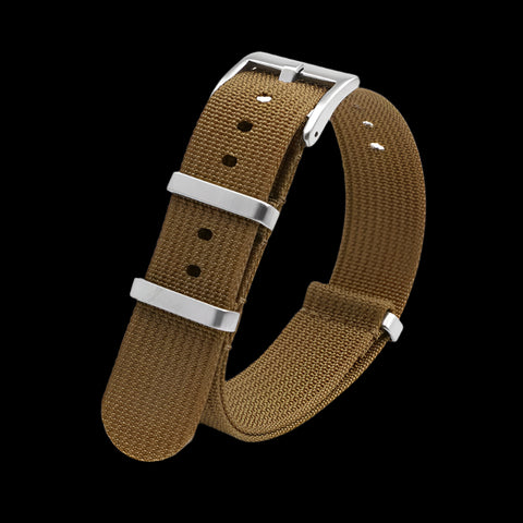 22mm Ribbed Desert NATO Military Watch Strap