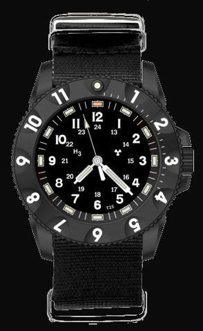 MWC P656 2025 Model PVD Tactical Series Watch with GTLS Tritium, Sapphire Crystal and Ten Year Battery Life (Non Date Version)