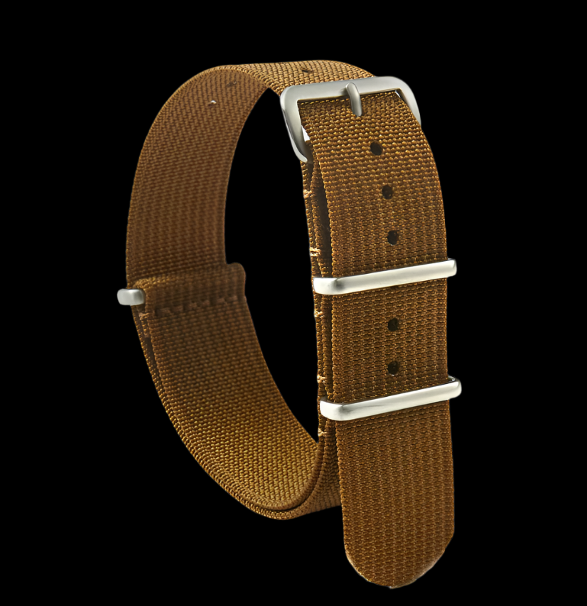 24mm Ribbed Desert NATO Military Watch Strap