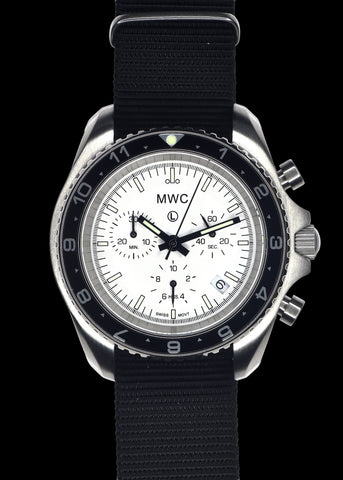 MWC NATO Pattern Stainless Steel Military Pilots Chronograph with Sapphire Crystal - 12 Hour GMT Bezel