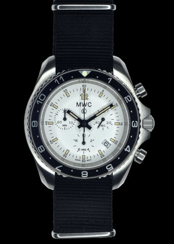 MWC NATO Pattern Stainless Steel Military Pilots Chronograph with Sapphire Crystal - 12 Hour GMT Bezel