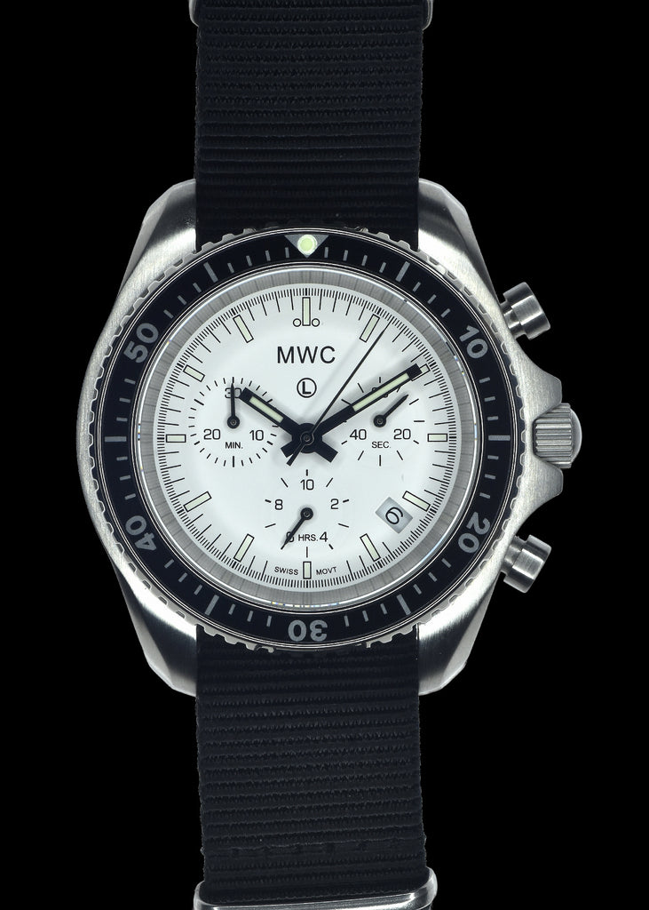 MWC NATO Pattern Stainless Steel Military Pilots Chronograph with Sapphire Crystal