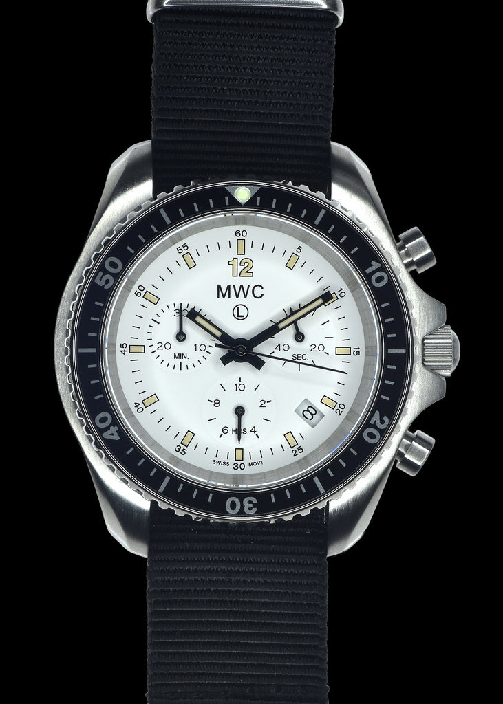 MWC NATO Pattern Stainless Steel Military Pilots Chronograph with Sapphire Crystal