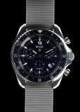 MWC NATO Pattern Stainless Steel Military Pilots Chronograph with Sapphire Crystal - 12 Hour Dial