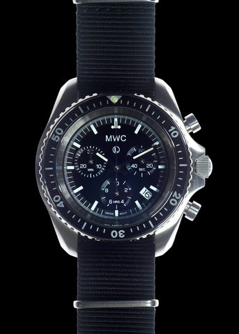 MWC NATO Pattern Stainless Steel Military Pilots Chronograph with Sapphire Crystal