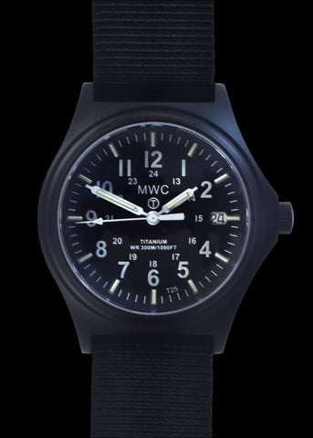 MWC G10 300m / 1000ft Water resistant Limited Edition U.S Pattern Brushed Stainless Steel Military Watch with Sapphire Crystal on NATO Strap
