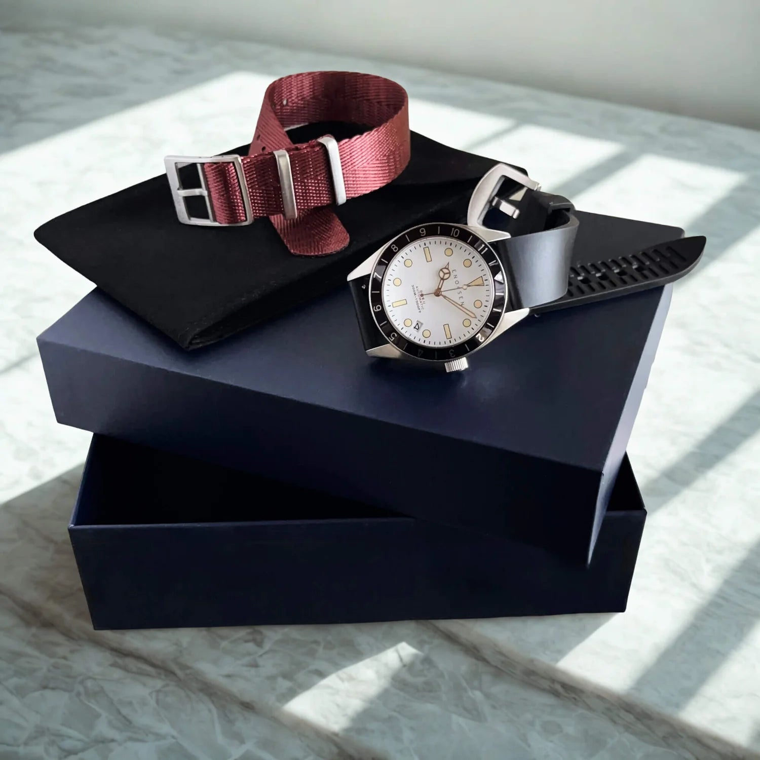 Enoksen Automatic Dive Watch - White Dial Edition ◇ 39mm