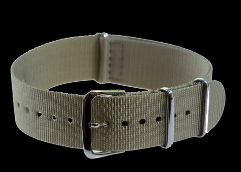 20mm Black Silicone/Rubber NATO Military Watch Strap