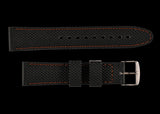 MWC 20mm Silicone Watch Strap with Orange Stitching