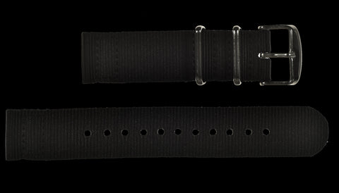 20mm Black, Grey and Tangerine NATO Military Watch Strap