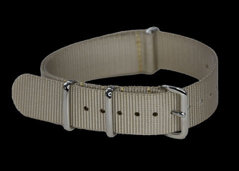 18mm Olive NATO Military Watch Strap with Black PVD fittings